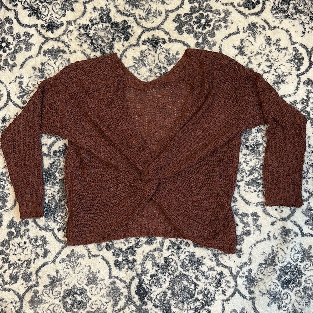 Open back sweater